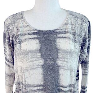 Abstract Gray and White Sweater